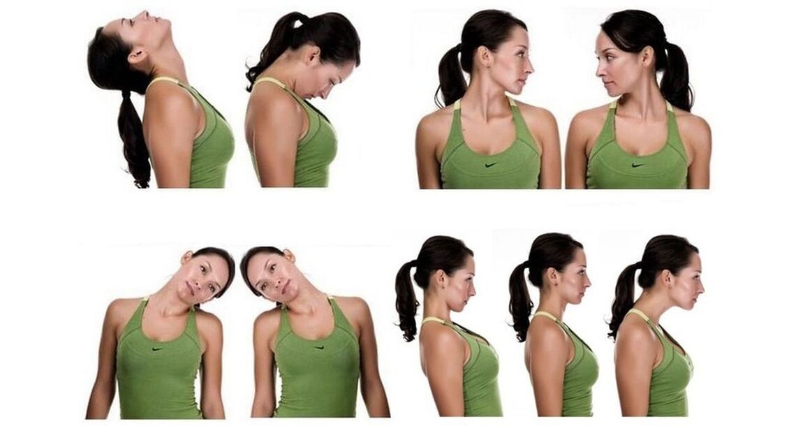 Exercises for the neck in osteochondrosis example 1